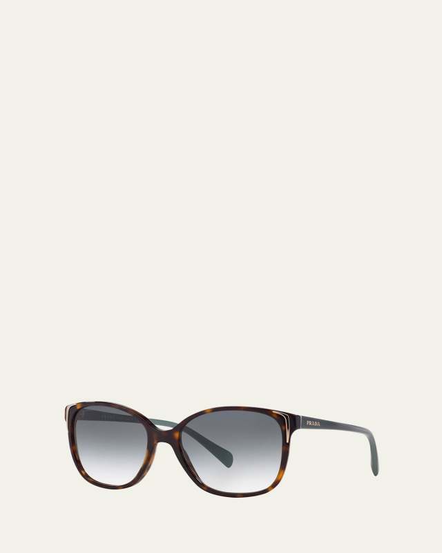 Square Gradient Arrow-Edge Sunglasses